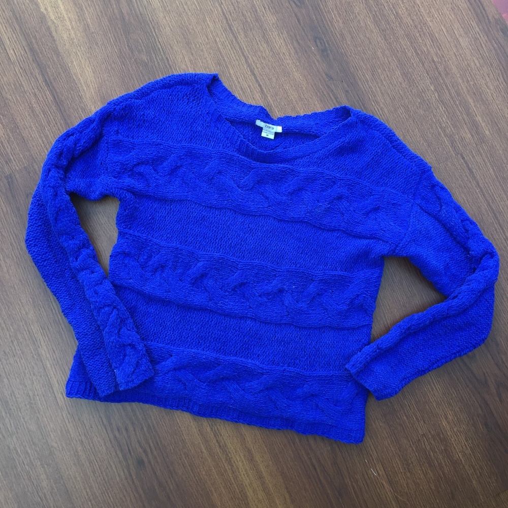 Bar III Womens Blue Sweater